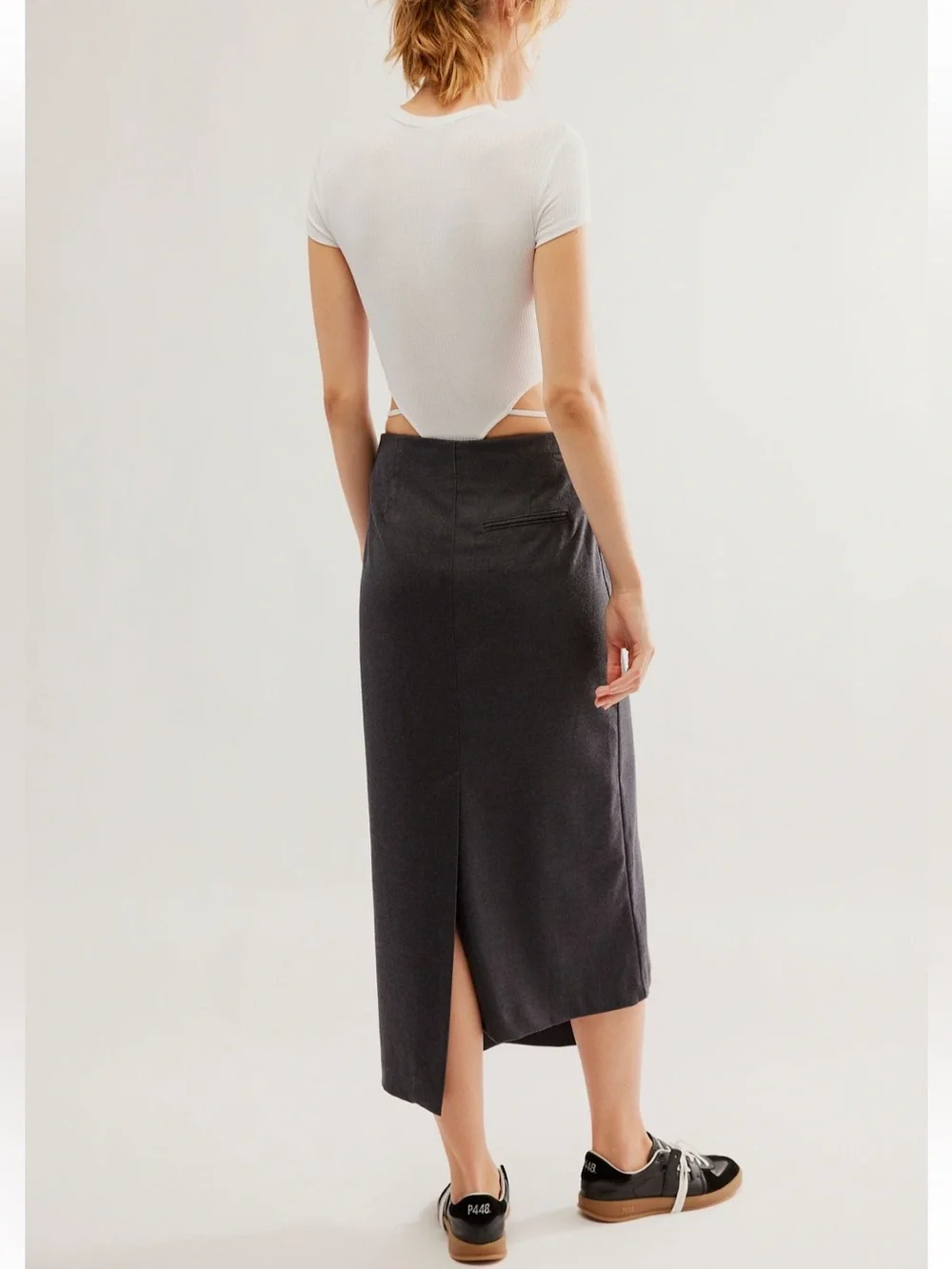 Free People Moon River Menswear Wrap Skirt